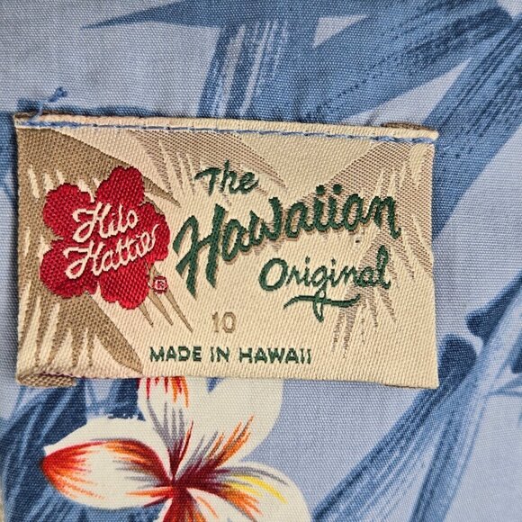 Hilo Hattie the Hawaiian Original Size 10 Blue Dress Florals Birds Sleeveless - Picture 11 of 14